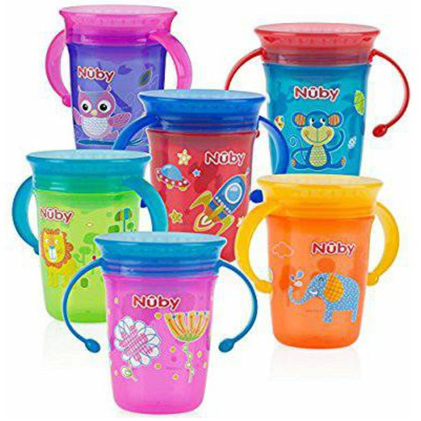  Bình uống nước 360 độ 2 tay cầm 240ml Nuby 10410 