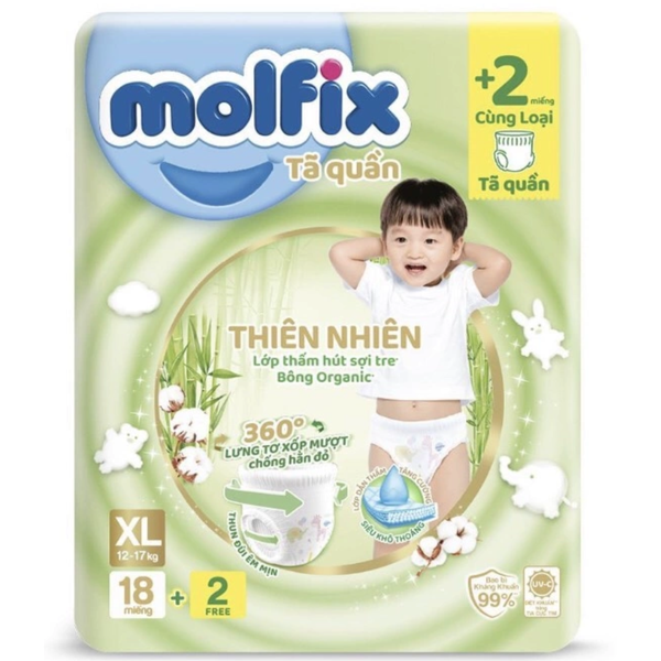  Tã quần Molfix XL(18+2) (12-17kg) 