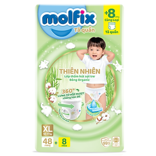  Tã quần Molfix XL(48+8) (12-17kg) 