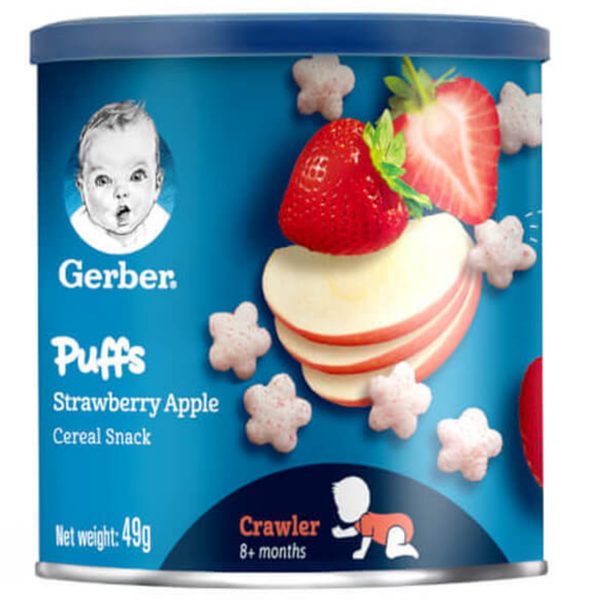  Gerber Puffs Dâu Táo 49g 