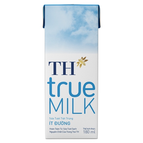 Sữa tươi tiệt trùng it đường TH true MILK 180ml 