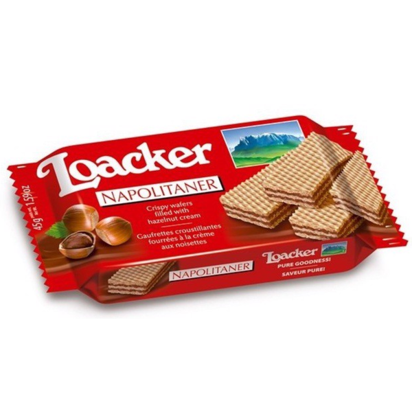  Bánh xốp classic kem hạt dẻ Loacker 45g 