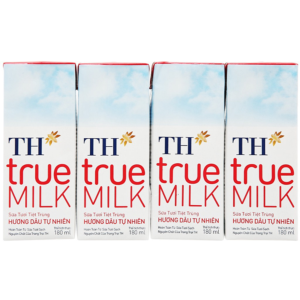  Thùng 48 hộp Sữa Tươi TT TH true MILK Hương Dâu 180ml 