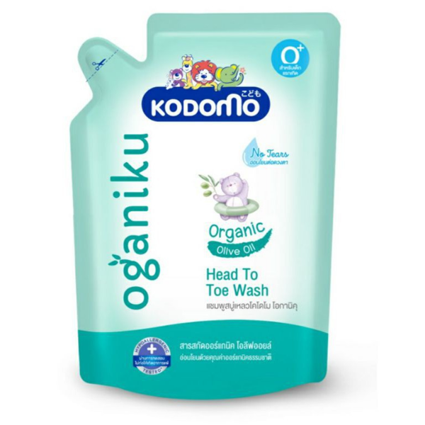  Dầu tắm gội cho bé Kodomo Oganiku túi 380ml 
