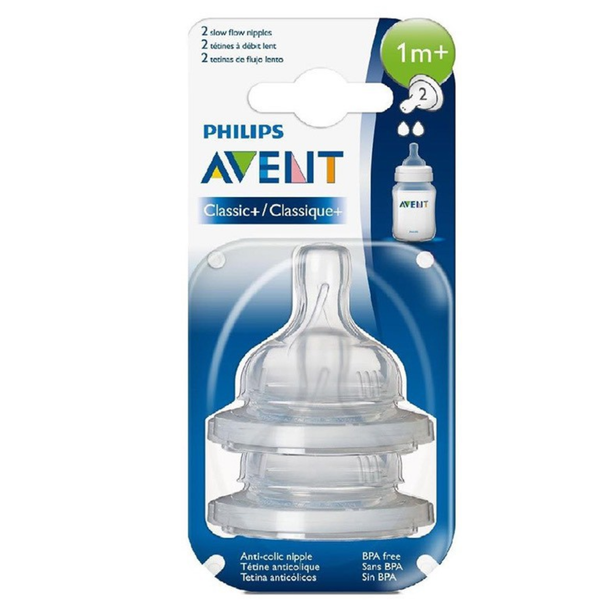  Bộ 2 núm ty silicon Philips Avent Natural (1- 3 tháng) 
