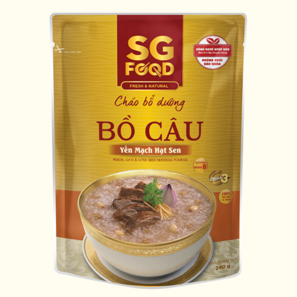  Cháo bổ dưỡng SG Food bồ câu yến mạch hạt sen 240g 