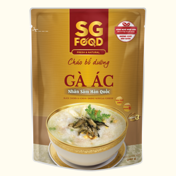  Cháo bổ dưỡng SG Food gà ác nhân sân 240g 