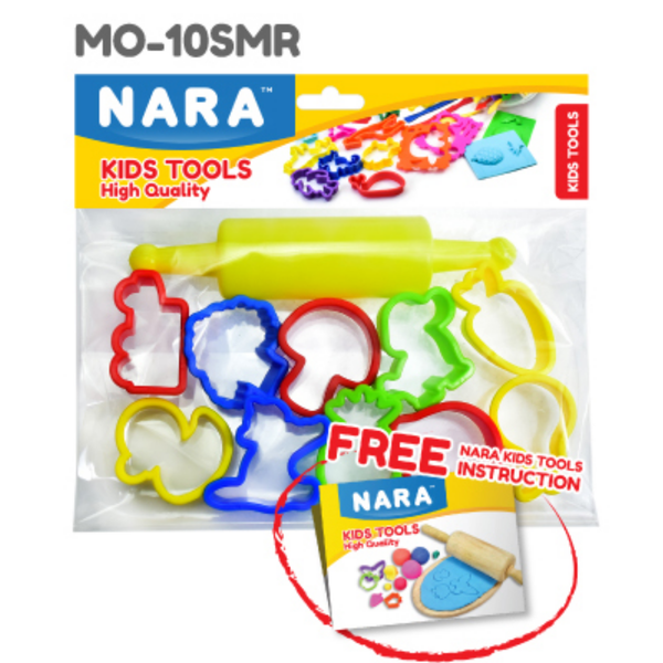  Bộ khuôn nặn + cây lăn  Nara 10SMR 