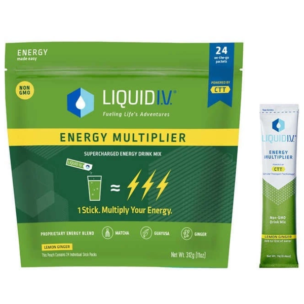  Bột điện giải vị chanh gừng Liquid I.V. Energy Multiplier 