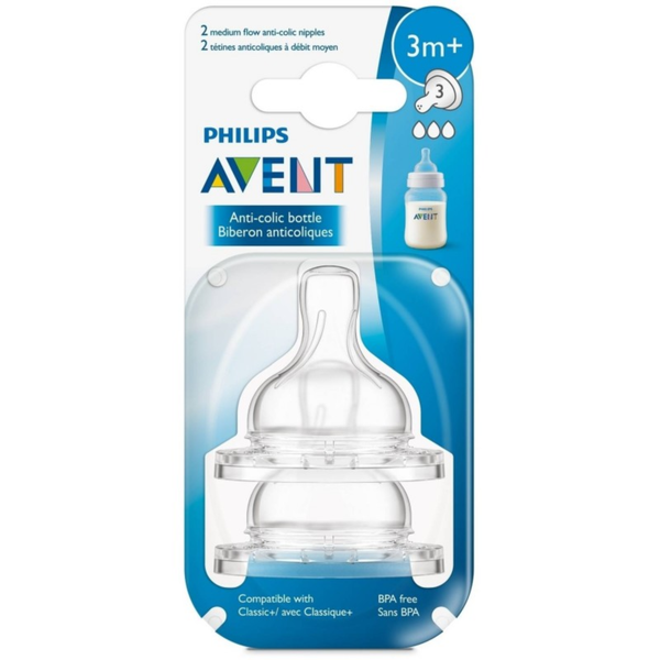  Bộ 2 núm ty silicon Philips Avent Natural (3 - 6 tháng) 