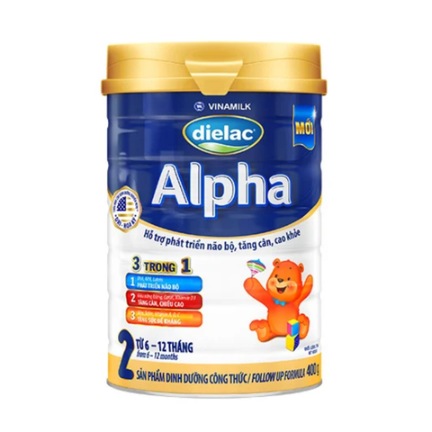  Sữa bột Dielac Alpha số 2 400g (6-12 tháng) 