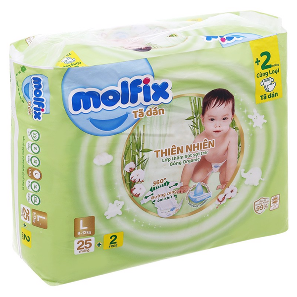  Tã dán Molfix L(25+2) (9-13kg) 