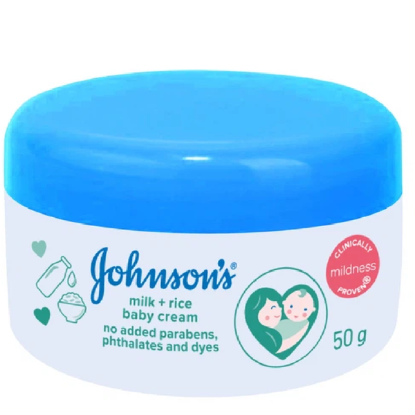  Kem dưỡng da Johnson's sữa và gạo 50g 