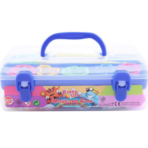  Đất nặn 7 màu + bộ sp 8 món PX-650-7-7SMR Kiddy Clay 