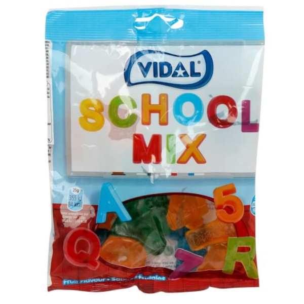  Kẹo dẻo chữ cái và số Vidal 100g 