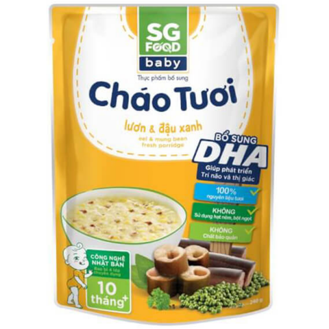  Cháo tươi baby lươn đậu xanh 240gr SGF 