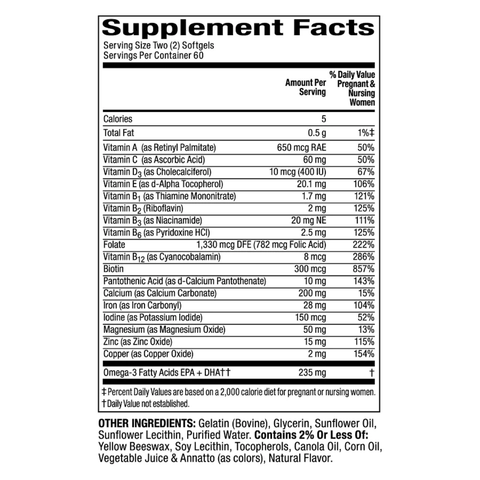  Viên uống Vitamin Spring Valley cho phụ nữ mang thai 120 viên 