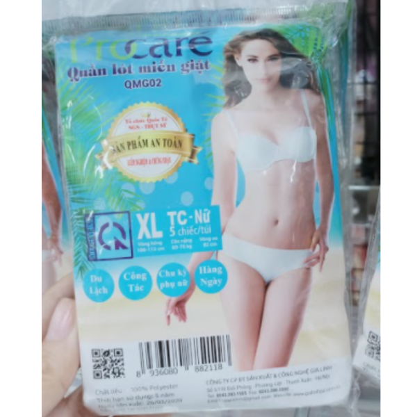 Quần lót miễn giặt TC Procare Nữ size XL 