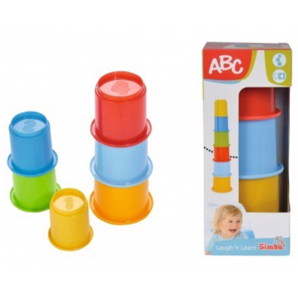  Đồ chơi cốc xếp hình khối màu sắc ABC Stacking Cups Simba 