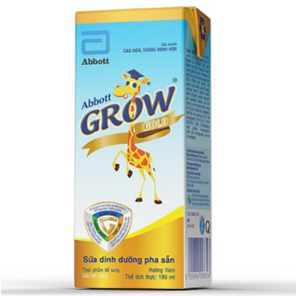  Sữa nước Abbott Grow Gold hương vani 180ml 
