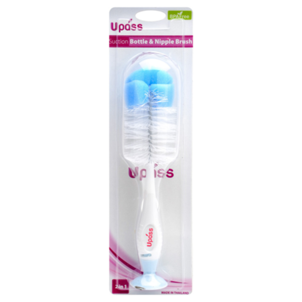  Bộ cọ bình sữa và núm ty đế hút chân không (màu xanh) 