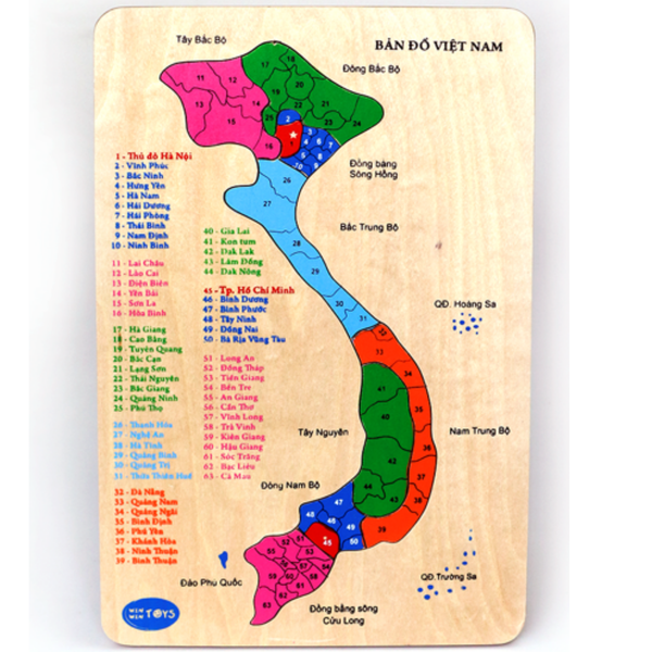  Bản đồ Việt Nam bằng gỗ Winwin Toys 