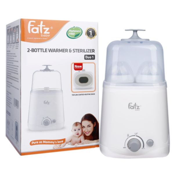  Máy hâm sữa 2 bình cổ rộng Fatzbaby FB3012SL 