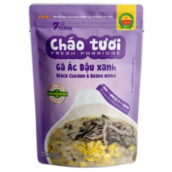 Cháo tươi Cây Thị gà ác đậu xanh 