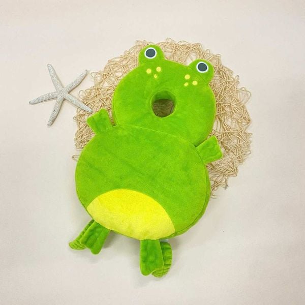  Gối bảo vệ đầu và lưng cho bé tập ngồi, tập đi hình chú Ếch con 1767 - HELLO BnB 