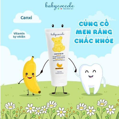 Kem đánh răng Babycoccole hương chuối 75ml (+12M) 