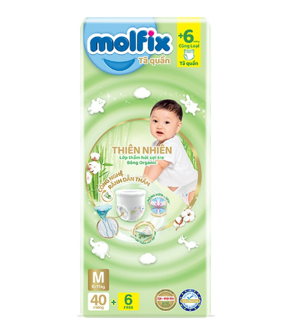  Tã quần Molfix M(40+6) (6-11kg) 
