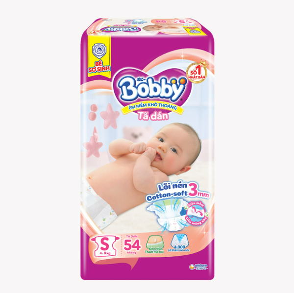  Tã dán Bobby S 54 miếng (4 - 8kg) 