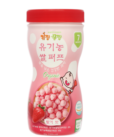  Bánh gạo organic Happy Food vị dâu/ chuối/ sữa chua 