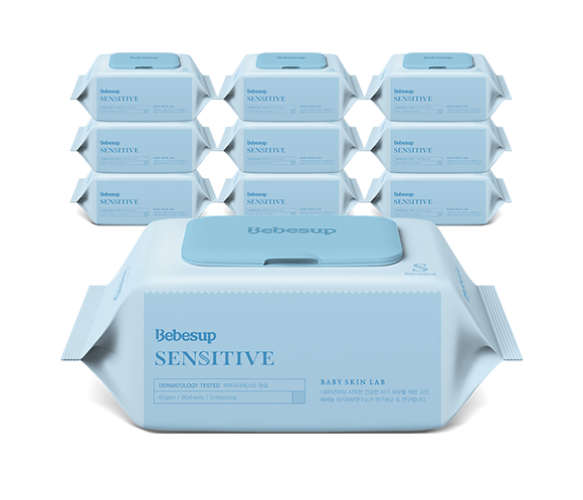  Khăn ướt Bebesup Sensitive (20 miếng / 80 miếng) 