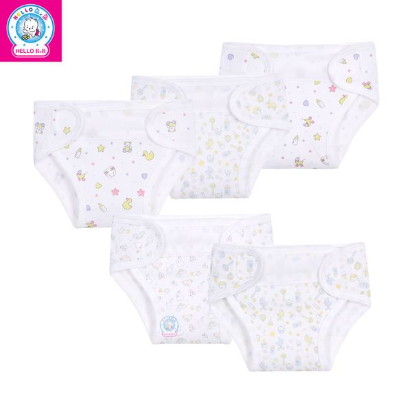  Tã dán sơ sinh in bông 1375 (Gói 5 cái) - HELLO BnB 