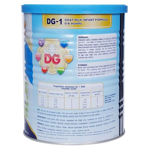  Sữa dê công thức DG-1 400g (0-6 tháng) 