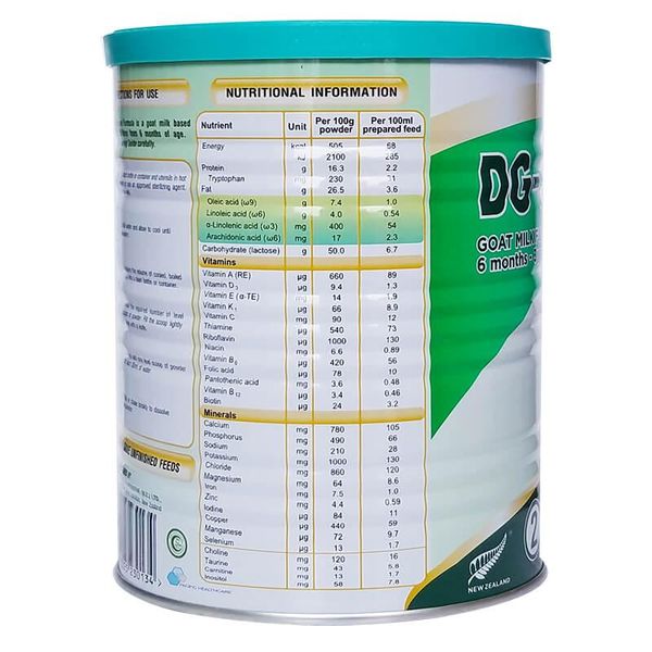  Sữa dê công thức DG-2 400g (6-36 tháng) 