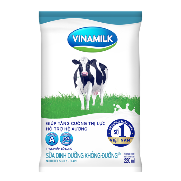  Sữa dinh dưỡng Vinamilk không đường 220ml 