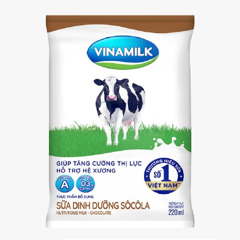  Sữa dinh dưỡng Vinamilk vị Socola 220ml 