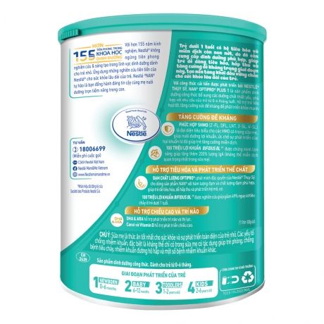  Sữa bột Nan Optipro Plus số 1 800g (0-6 tháng) 