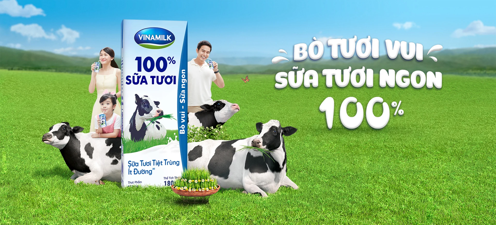 Sữa Tươi Tiệt Trùng Vinamilk 100% - Lốc 4 Hộp 180ml – embébò