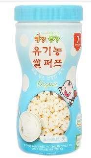  Bánh gạo organic Happy Food vị dâu/ chuối/ sữa chua 