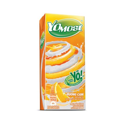  Sữa Chua Lên Men Tự Nhiên Yomost Hương Cam (170ml/Hộp) 
