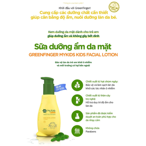 Sữa dưỡng ẩm da mặt cho bé Greenfinger MyKids 160ml 