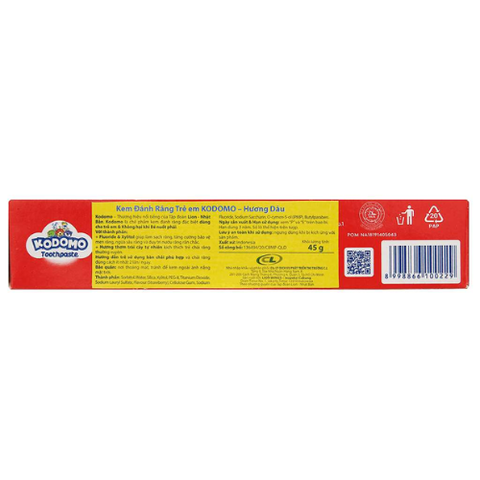 Kem đánh răng trẻ em Kodomo hương dâu 45g 