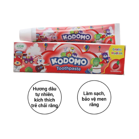 Kem đánh răng trẻ em Kodomo hương dâu 45g 