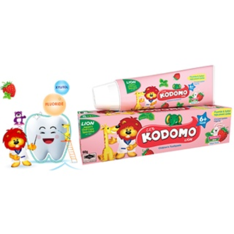  Kem đánh răng trẻ em Kodomo hương dâu và bạc hà 60g 