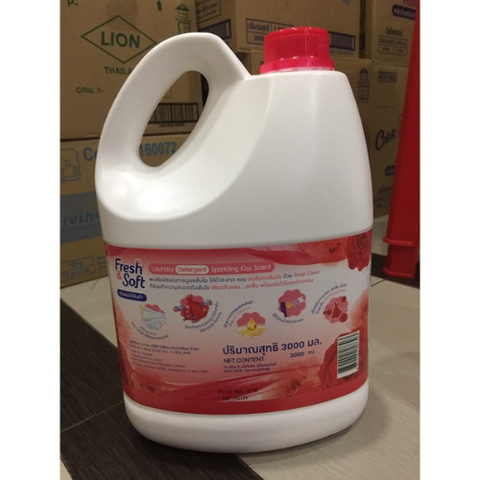  Nước giặt Fresh & Soft đỏ (Sparkling Kiss) 3000ml 