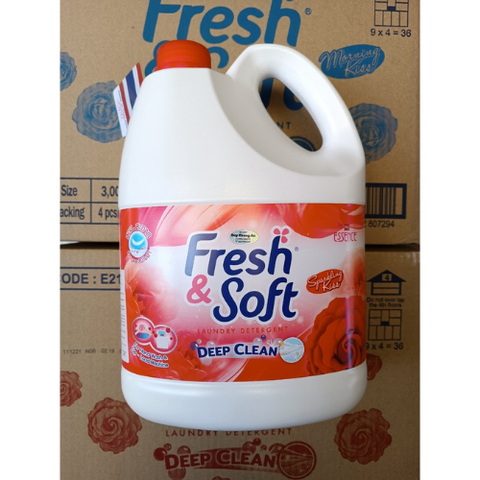  Nước giặt Fresh & Soft đỏ (Sparkling Kiss) 3000ml 