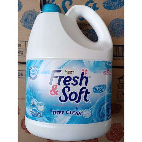  Nước giặt Fresh & Soft xanh (Morning Kiss) 3000ml 